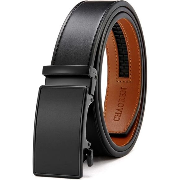 Mens Belt Leather Ratchet Belt - Customizable Fit, Effortless Style 35mm - Picture 1 of 7